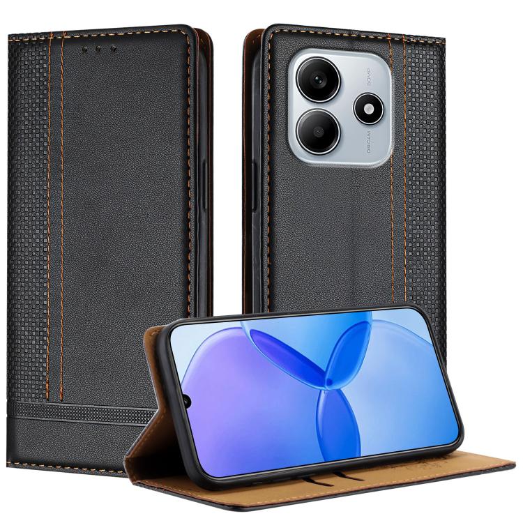 Stitching Design Scratch-Resistant Vegan Leather Phone Case, For Redmi 15 5G Global/15 4G SEA 169.5mm, For Redmi 15 5G / 4G EU 171mm, For Redmi 15C 5G / 4G Global 171, For Redmi A5 4G 173.3mm, For Redmi A5 4G 171.7mm / Poco C71                         ...