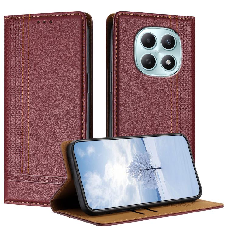 Stitching Design Scratch-Resistant Vegan Leather Phone Case, For Redmi K90 Max 5G, For Redmi 15a 5G, For Redmi A7 Pro 4G 171mm, For Redmi Turbo 5 Max 5G, For Redmi Turbo 5 5G / Poco X8 Pro 5G, For Redmi Note 15 Pro+ 5G Global 163.3                     ...