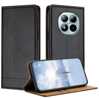 Stitching Design Scratch-Resistant Vegan Leather Phone Case, For Redmi K90 Max 5G, For Redmi 15a 5G, For Redmi A7 Pro 4G 171mm, For Redmi Turbo 5 Max 5G, For Redmi Turbo 5 5G / Poco X8 Pro 5G, For Redmi Note 15 Pro+ 5G Global 163.3                     ...