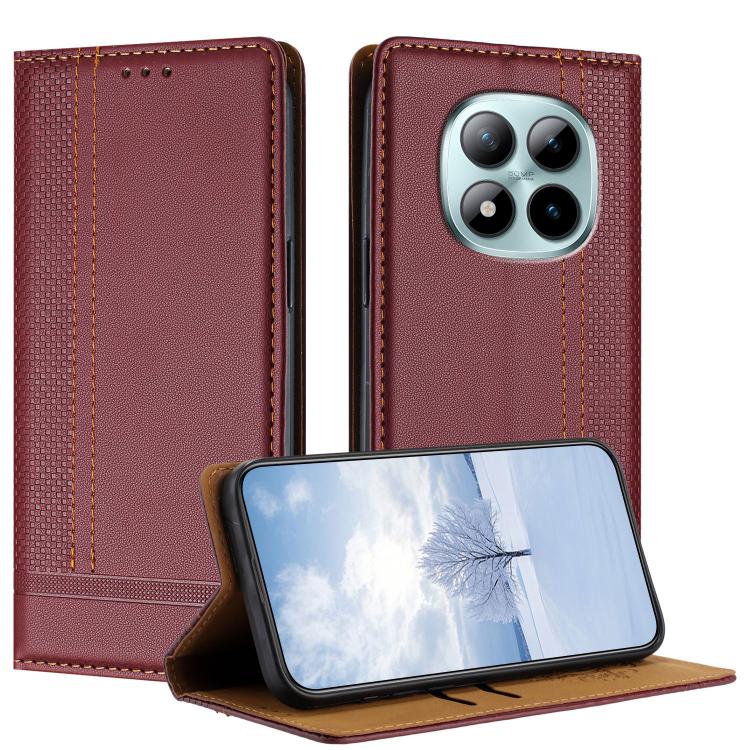 Stitching Design Scratch-Resistant Vegan Leather Phone Case, For Redmi K90 Max 5G, For Redmi 15a 5G, For Redmi A7 Pro 4G 171mm, For Redmi Turbo 5 Max 5G, For Redmi Turbo 5 5G / Poco X8 Pro 5G, For Redmi Note 15 Pro+ 5G Global 163.3                     ...