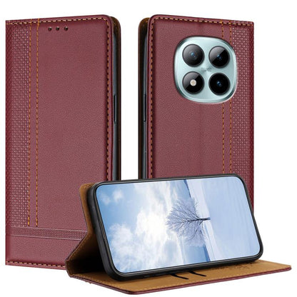 Stitching Design Scratch-Resistant Vegan Leather Phone Case, For Redmi K90 Max 5G, For Redmi 15a 5G, For Redmi A7 Pro 4G 171mm, For Redmi Turbo 5 Max 5G, For Redmi Turbo 5 5G / Poco X8 Pro 5G, For Redmi Note 15 Pro+ 5G Global 163.3                     ...