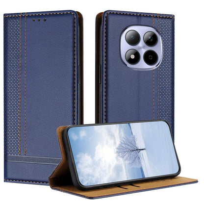 Stitching Design Scratch-Resistant Vegan Leather Phone Case, For Redmi K90 Max 5G, For Redmi 15a 5G, For Redmi A7 Pro 4G 171mm, For Redmi Turbo 5 Max 5G, For Redmi Turbo 5 5G / Poco X8 Pro 5G, For Redmi Note 15 Pro+ 5G Global 163.3                     ...