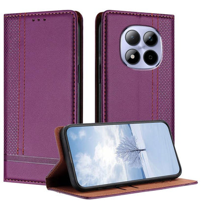 Stitching Design Scratch-Resistant Vegan Leather Phone Case, For Redmi K90 Max 5G, For Redmi 15a 5G, For Redmi A7 Pro 4G 171mm, For Redmi Turbo 5 Max 5G, For Redmi Turbo 5 5G / Poco X8 Pro 5G, For Redmi Note 15 Pro+ 5G Global 163.3                     ...
