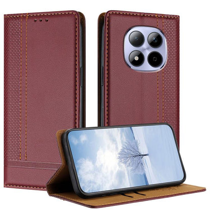 Stitching Design Scratch-Resistant Vegan Leather Phone Case, For Redmi K90 Max 5G, For Redmi 15a 5G, For Redmi A7 Pro 4G 171mm, For Redmi Turbo 5 Max 5G, For Redmi Turbo 5 5G / Poco X8 Pro 5G, For Redmi Note 15 Pro+ 5G Global 163.3                     ...
