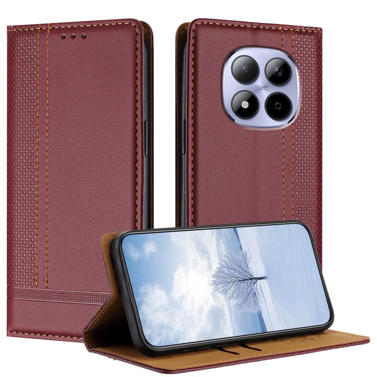Stitching Design Scratch-Resistant Vegan Leather Phone Case, For Redmi K90 Max 5G, For Redmi 15a 5G, For Redmi A7 Pro 4G 171mm, For Redmi Turbo 5 Max 5G, For Redmi Turbo 5 5G / Poco X8 Pro 5G, For Redmi Note 15 Pro+ 5G Global 163.3                     ...