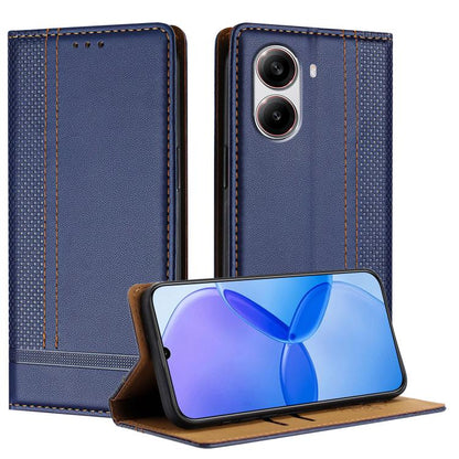 Stitching Design Scratch-Resistant Vegan Leather Phone Case, For Redmi 15 5G Global/15 4G SEA 169.5mm, For Redmi 15 5G / 4G EU 171mm, For Redmi 15C 5G / 4G Global 171, For Redmi A5 4G 173.3mm, For Redmi A5 4G 171.7mm / Poco C71                         ...