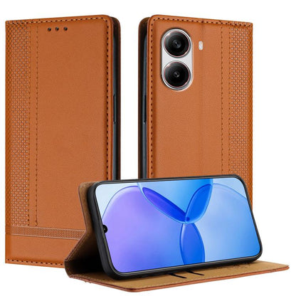 Stitching Design Scratch-Resistant Vegan Leather Phone Case, For Redmi 15 5G Global/15 4G SEA 169.5mm, For Redmi 15 5G / 4G EU 171mm, For Redmi 15C 5G / 4G Global 171, For Redmi A5 4G 173.3mm, For Redmi A5 4G 171.7mm / Poco C71                         ...