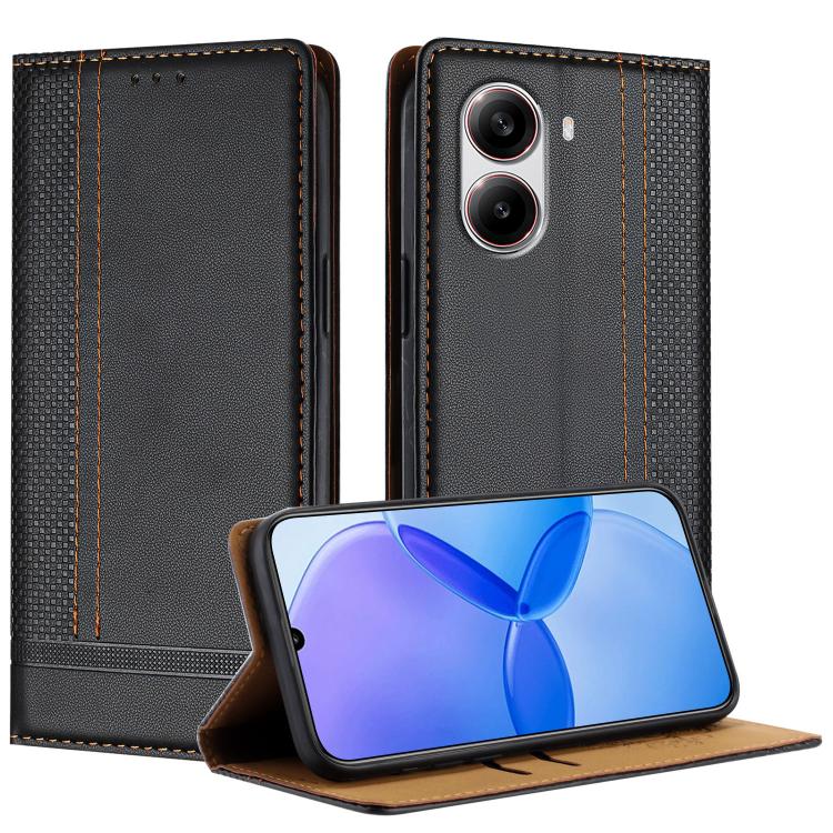 Stitching Design Scratch-Resistant Vegan Leather Phone Case, For Redmi 15 5G Global/15 4G SEA 169.5mm, For Redmi 15 5G / 4G EU 171mm, For Redmi 15C 5G / 4G Global 171, For Redmi A5 4G 173.3mm, For Redmi A5 4G 171.7mm / Poco C71                         ...
