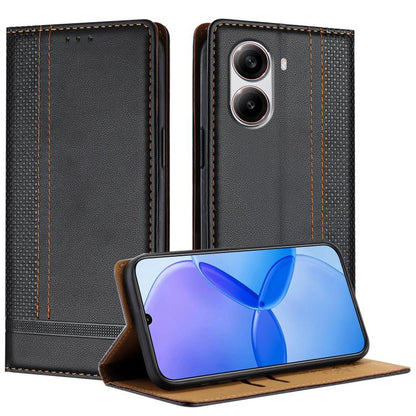 Stitching Design Scratch-Resistant Vegan Leather Phone Case, For Redmi 15 5G Global/15 4G SEA 169.5mm, For Redmi 15 5G / 4G EU 171mm, For Redmi 15C 5G / 4G Global 171, For Redmi A5 4G 173.3mm, For Redmi A5 4G 171.7mm / Poco C71                         ...