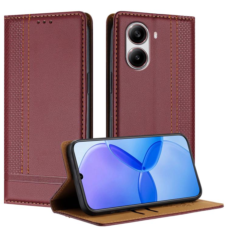 Stitching Design Scratch-Resistant Vegan Leather Phone Case, For Redmi 15 5G Global/15 4G SEA 169.5mm, For Redmi 15 5G / 4G EU 171mm, For Redmi 15C 5G / 4G Global 171, For Redmi A5 4G 173.3mm, For Redmi A5 4G 171.7mm / Poco C71                         ...