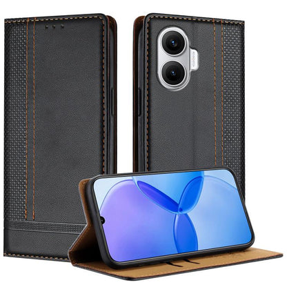 Stitching Design Scratch-Resistant Vegan Leather Phone Case, For Redmi 15 5G Global/15 4G SEA 169.5mm, For Redmi 15 5G / 4G EU 171mm, For Redmi 15C 5G / 4G Global 171, For Redmi A5 4G 173.3mm, For Redmi A5 4G 171.7mm / Poco C71                         ...