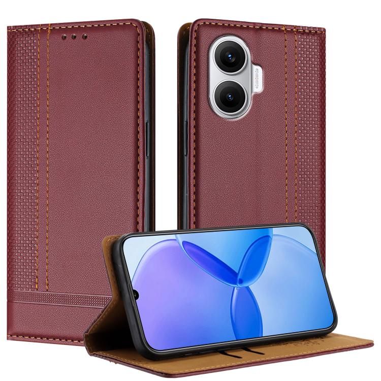 Stitching Design Scratch-Resistant Vegan Leather Phone Case, For Redmi 15 5G Global/15 4G SEA 169.5mm, For Redmi 15 5G / 4G EU 171mm, For Redmi 15C 5G / 4G Global 171, For Redmi A5 4G 173.3mm, For Redmi A5 4G 171.7mm / Poco C71                         ...