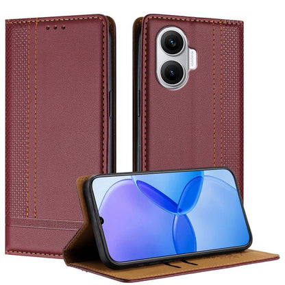 Stitching Design Scratch-Resistant Vegan Leather Phone Case, For Redmi 15 5G Global/15 4G SEA 169.5mm, For Redmi 15 5G / 4G EU 171mm, For Redmi 15C 5G / 4G Global 171, For Redmi A5 4G 173.3mm, For Redmi A5 4G 171.7mm / Poco C71                         ...