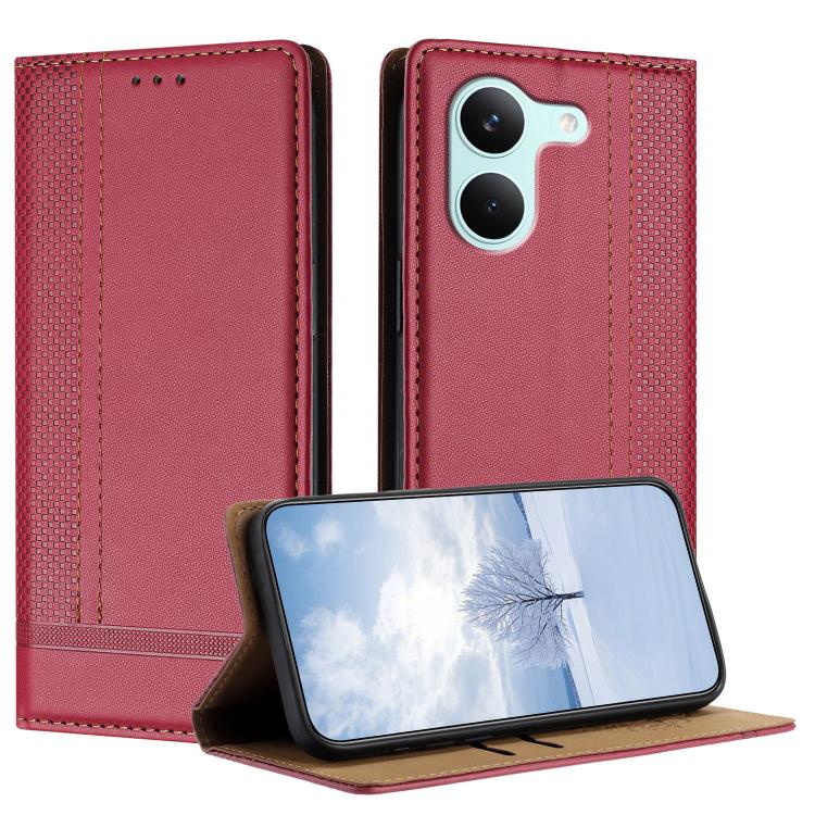 Stitching Design Scratch-Resistant Vegan Leather Phone Case, For Redmi K90 Max 5G, For Redmi 15a 5G, For Redmi A7 Pro 4G 171mm, For Redmi Turbo 5 Max 5G, For Redmi Turbo 5 5G / Poco X8 Pro 5G, For Redmi Note 15 Pro+ 5G Global 163.3                     ...