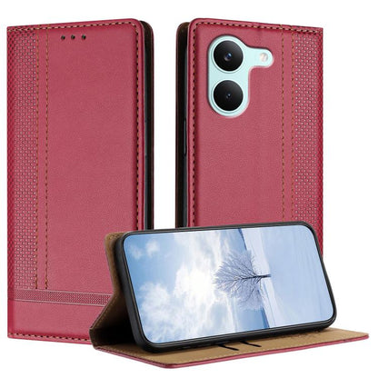 Stitching Design Scratch-Resistant Vegan Leather Phone Case, For Redmi K90 Max 5G, For Redmi 15a 5G, For Redmi A7 Pro 4G 171mm, For Redmi Turbo 5 Max 5G, For Redmi Turbo 5 5G / Poco X8 Pro 5G, For Redmi Note 15 Pro+ 5G Global 163.3                     ...