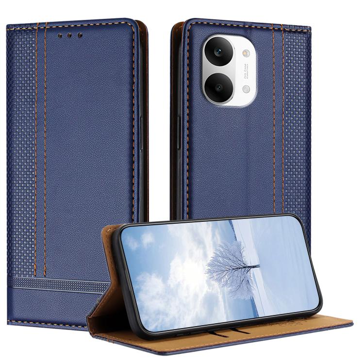 Stitching Design Scratch-Resistant Vegan Leather Phone Case, For Redmi K90 Max 5G, For Redmi 15a 5G, For Redmi A7 Pro 4G 171mm, For Redmi Turbo 5 Max 5G, For Redmi Turbo 5 5G / Poco X8 Pro 5G, For Redmi Note 15 Pro+ 5G Global 163.3                     ...