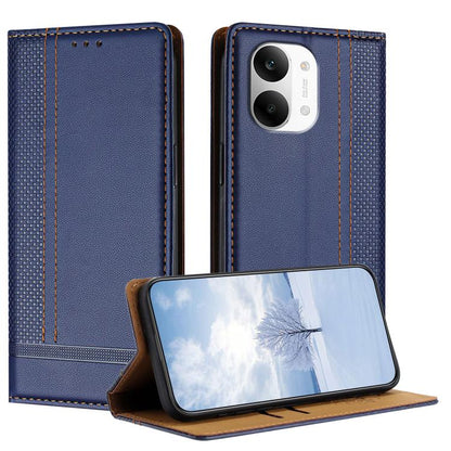 Stitching Design Scratch-Resistant Vegan Leather Phone Case, For Redmi K90 Max 5G, For Redmi 15a 5G, For Redmi A7 Pro 4G 171mm, For Redmi Turbo 5 Max 5G, For Redmi Turbo 5 5G / Poco X8 Pro 5G, For Redmi Note 15 Pro+ 5G Global 163.3                     ...