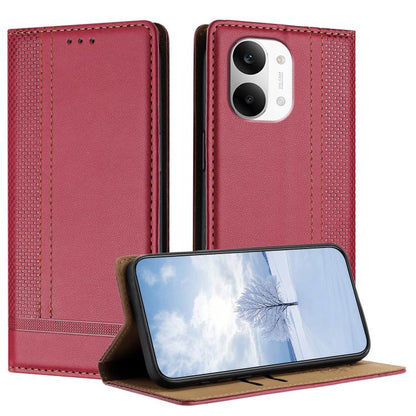 Stitching Design Scratch-Resistant Vegan Leather Phone Case, For Redmi K90 Max 5G, For Redmi 15a 5G, For Redmi A7 Pro 4G 171mm, For Redmi Turbo 5 Max 5G, For Redmi Turbo 5 5G / Poco X8 Pro 5G, For Redmi Note 15 Pro+ 5G Global 163.3                     ...