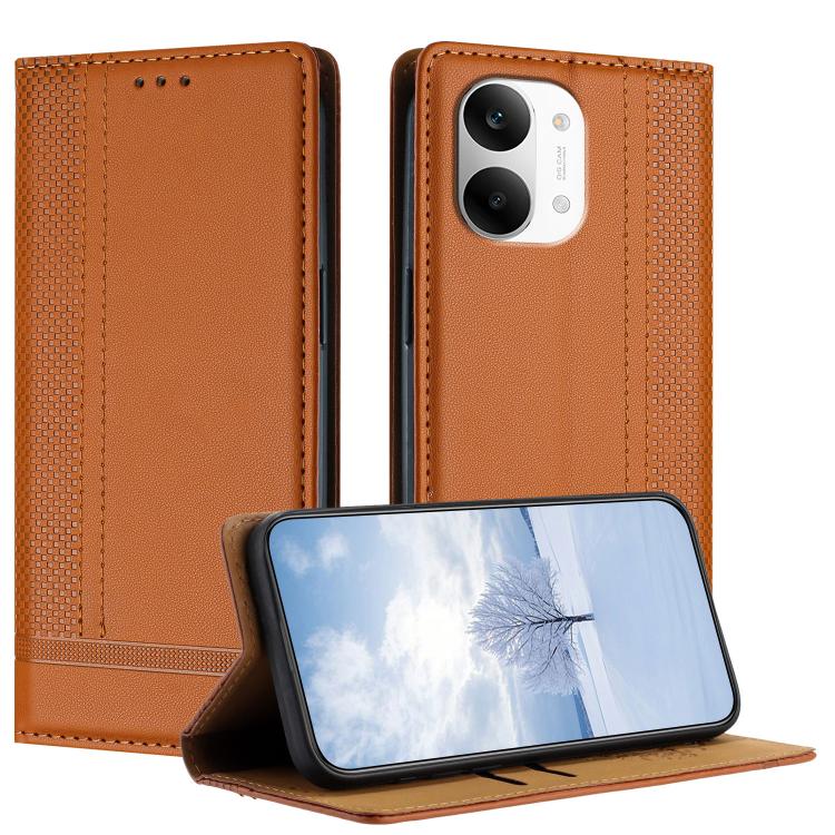 Stitching Design Scratch-Resistant Vegan Leather Phone Case, For Redmi K90 Max 5G, For Redmi 15a 5G, For Redmi A7 Pro 4G 171mm, For Redmi Turbo 5 Max 5G, For Redmi Turbo 5 5G / Poco X8 Pro 5G, For Redmi Note 15 Pro+ 5G Global 163.3                     ...