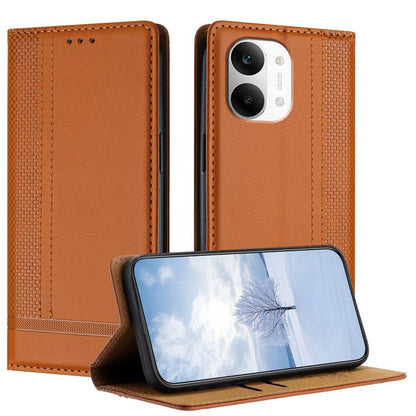 Stitching Design Scratch-Resistant Vegan Leather Phone Case, For Redmi K90 Max 5G, For Redmi 15a 5G, For Redmi A7 Pro 4G 171mm, For Redmi Turbo 5 Max 5G, For Redmi Turbo 5 5G / Poco X8 Pro 5G, For Redmi Note 15 Pro+ 5G Global 163.3                     ...