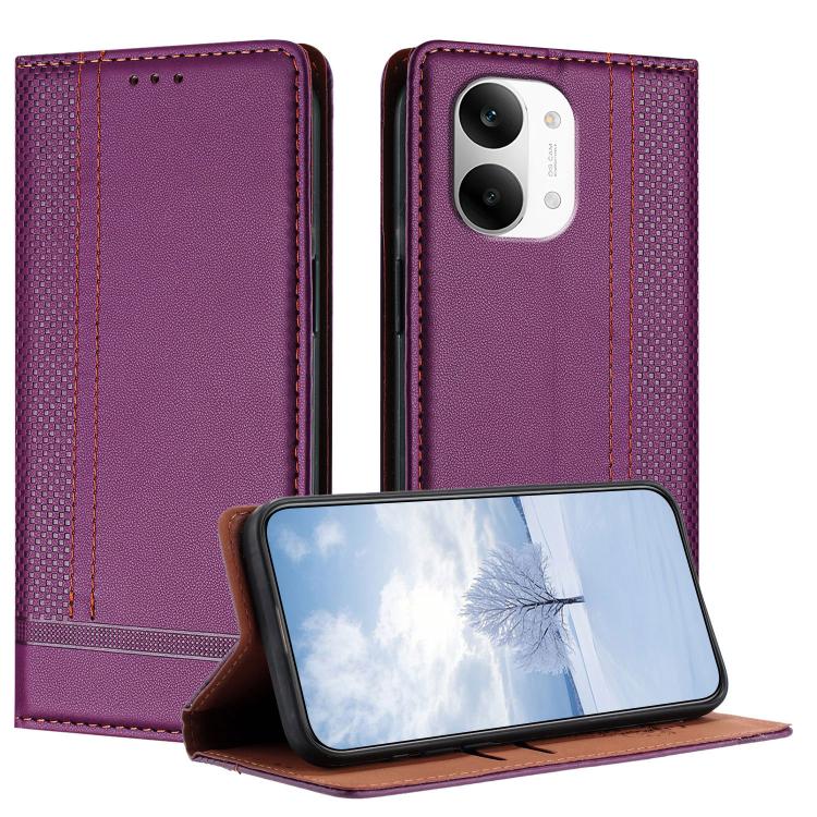 Stitching Design Scratch-Resistant Vegan Leather Phone Case, For Redmi K90 Max 5G, For Redmi 15a 5G, For Redmi A7 Pro 4G 171mm, For Redmi Turbo 5 Max 5G, For Redmi Turbo 5 5G / Poco X8 Pro 5G, For Redmi Note 15 Pro+ 5G Global 163.3                     ...