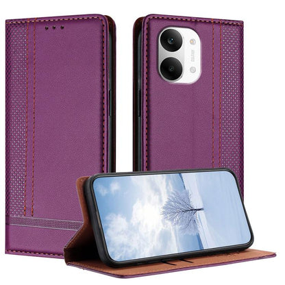 Stitching Design Scratch-Resistant Vegan Leather Phone Case, For Redmi K90 Max 5G, For Redmi 15a 5G, For Redmi A7 Pro 4G 171mm, For Redmi Turbo 5 Max 5G, For Redmi Turbo 5 5G / Poco X8 Pro 5G, For Redmi Note 15 Pro+ 5G Global 163.3                     ...