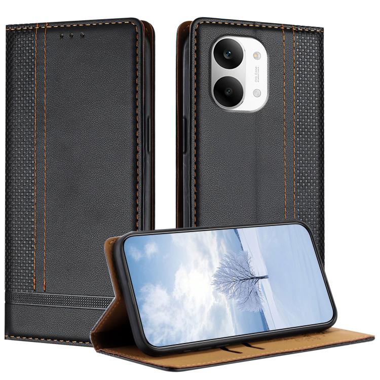 Stitching Design Scratch-Resistant Vegan Leather Phone Case, For Redmi K90 Max 5G, For Redmi 15a 5G, For Redmi A7 Pro 4G 171mm, For Redmi Turbo 5 Max 5G, For Redmi Turbo 5 5G / Poco X8 Pro 5G, For Redmi Note 15 Pro+ 5G Global 163.3                     ...