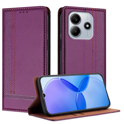 Stitching Design Scratch-Resistant Vegan Leather Phone Case, For Redmi 15 5G Global/15 4G SEA 169.5mm, For Redmi 15 5G / 4G EU 171mm, For Redmi 15C 5G / 4G Global 171, For Redmi A5 4G 173.3mm, For Redmi A5 4G 171.7mm / Poco C71                         ...