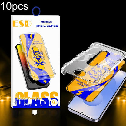 10pcs MEIDELE Easy Install Dust-proof Box HD Tempered Glass Film, Support Ultrasonic Unlock, For Galaxy S26+ 5G, For Galaxy S26 Ultra 5G, For Galaxy S26 5G, For Galaxy S25 / S24 5G, For Galaxy S25+ / S24+ 5G, For Galaxy S25 Ultra 5G                    ...