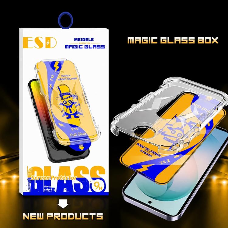 10pcs MEIDELE Easy Install Dust-proof Box HD Tempered Glass Film, Support Ultrasonic Unlock, For Galaxy S26+ 5G, For Galaxy S26 Ultra 5G, For Galaxy S26 5G, For Galaxy S25 / S24 5G, For Galaxy S25+ / S24+ 5G, For Galaxy S25 Ultra 5G                    ...