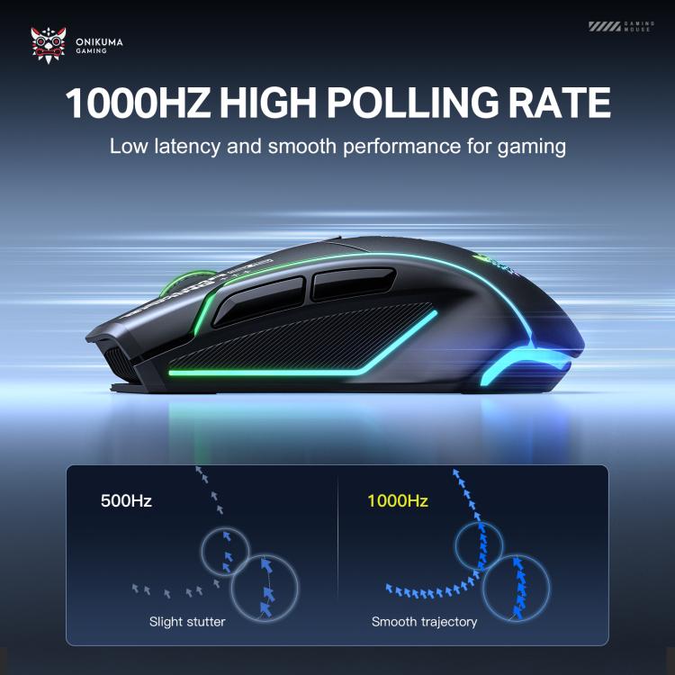 ONIKUMA DM06 RGB Three-mode E-sports Gaming Mouse, DM06