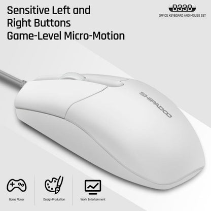 SHIPADOO D330 Wired Keyboard Mouse Set