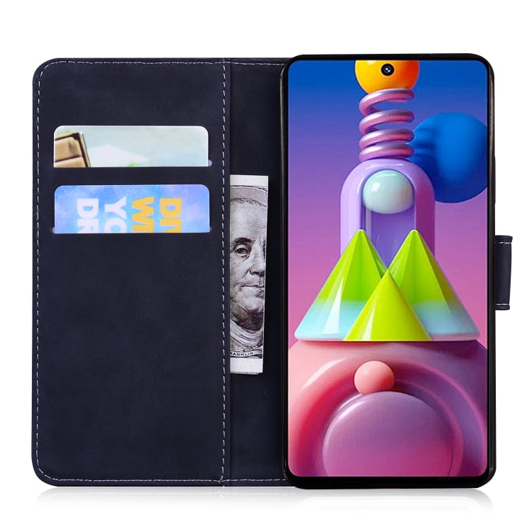 Tiger Embossing Pattern Horizontal Flip Leather Case with Holder & Card Slots & Wallet, For Samsung Galaxy M51