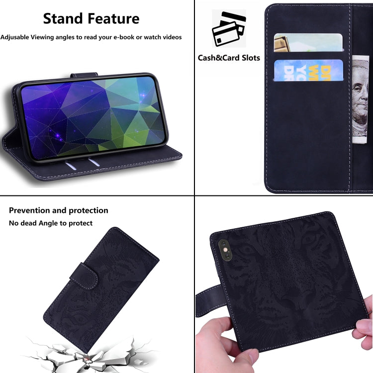 Tiger Embossing Pattern Horizontal Flip Leather Case with Holder & Card Slots & Wallet, For Samsung Galaxy M51