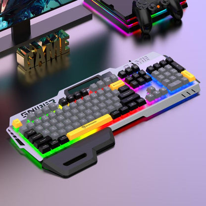 SHIPADOO GK50 Tri-color Block RGB Metal Cover Suspended Wired Gaming Keyboard