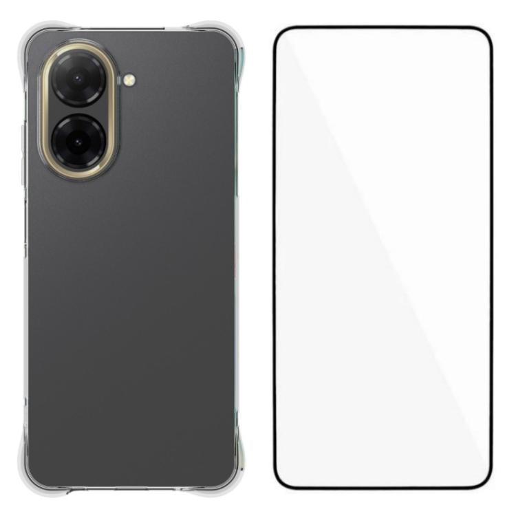 WANLONFENG Transparent Four-Corner Shockproof TPU Phone Case with Screen Film, For Redmi A7 Pro 4G 171mm / Poco C85x 5G, For Redmi 15a 5G, For Redmi Turbo 5 Max / Poco X8 Pro Max 5G, For Redmi Turbo 5 / Xiaomi Poco X8 Pro 5G                            ...