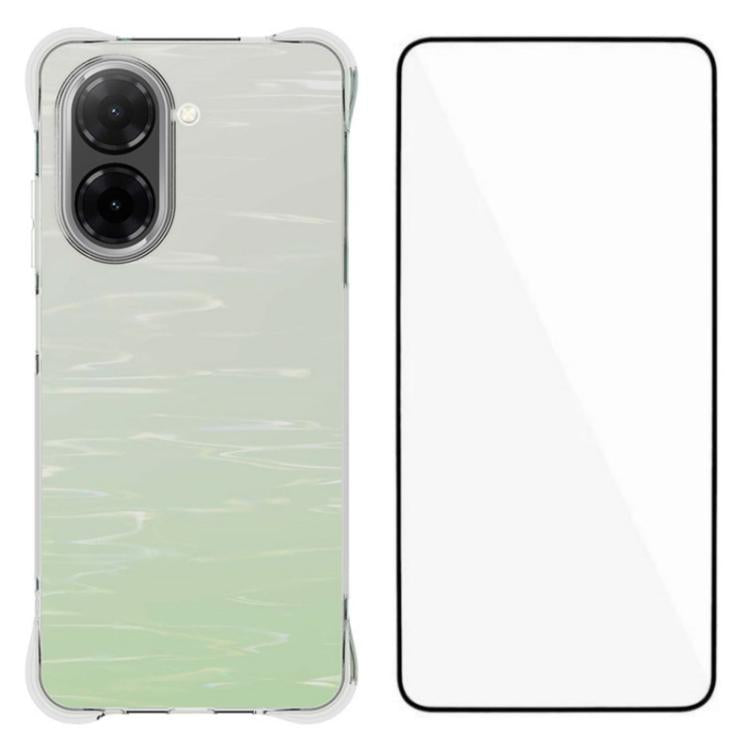 WANLONFENG Transparent Four-Corner Shockproof TPU Phone Case with Screen Film, For Redmi A7 Pro 4G 171mm / Poco C85x 5G, For Redmi 15a 5G, For Redmi Turbo 5 Max / Poco X8 Pro Max 5G, For Redmi Turbo 5 / Xiaomi Poco X8 Pro 5G                            ...