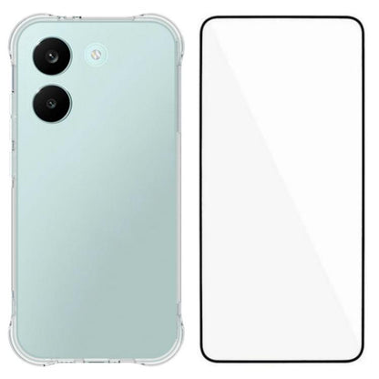 WANLONFENG Transparent Four-Corner Shockproof TPU Phone Case with Screen Film, For Redmi A7 Pro 4G 171mm / Poco C85x 5G, For Redmi 15a 5G, For Redmi Turbo 5 Max / Poco X8 Pro Max 5G, For Redmi Turbo 5 / Xiaomi Poco X8 Pro 5G                            ...