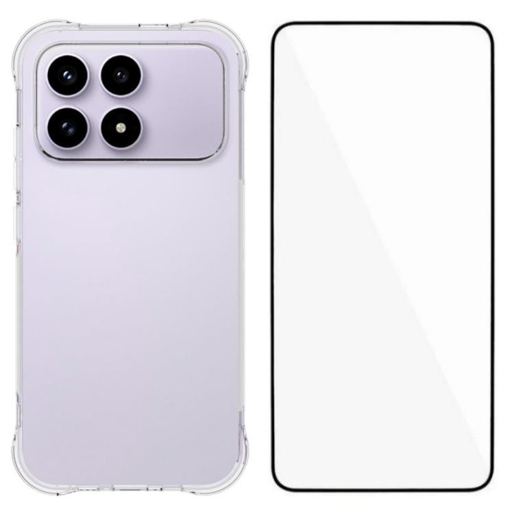 WANLONFENG Transparent Four-Corner Shockproof TPU Phone Case with Screen Film, For Redmi A7 Pro 4G 171mm / Poco C85x 5G, For Redmi 15a 5G, For Redmi Turbo 5 Max / Poco X8 Pro Max 5G, For Redmi Turbo 5 / Xiaomi Poco X8 Pro 5G                            ...
