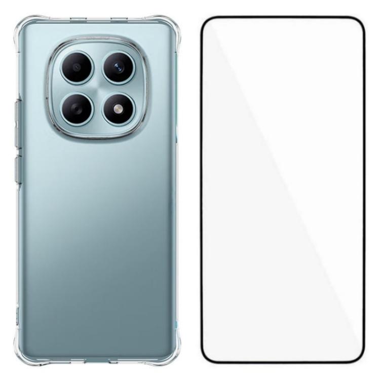 WANLONFENG Transparent Four-Corner Shockproof TPU Phone Case with Screen Film, For Redmi A7 Pro 4G 171mm / Poco C85x 5G, For Redmi 15a 5G, For Redmi Turbo 5 Max / Poco X8 Pro Max 5G, For Redmi Turbo 5 / Xiaomi Poco X8 Pro 5G                            ...