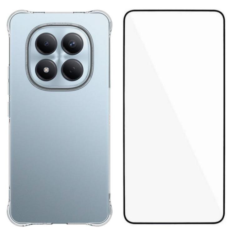 WANLONFENG Transparent Four-Corner Shockproof TPU Phone Case with Screen Film, For Redmi A7 Pro 4G 171mm / Poco C85x 5G, For Redmi 15a 5G, For Redmi Turbo 5 Max / Poco X8 Pro Max 5G, For Redmi Turbo 5 / Xiaomi Poco X8 Pro 5G                            ...