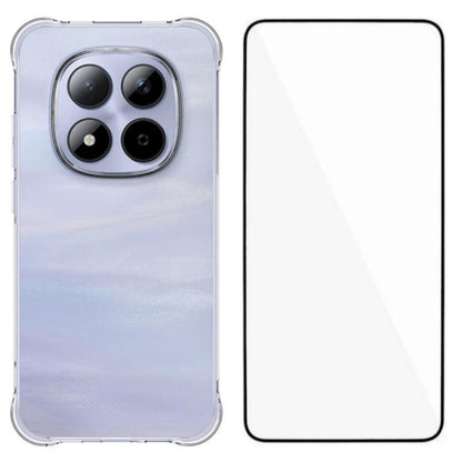 WANLONFENG Transparent Four-Corner Shockproof TPU Phone Case with Screen Film, For Redmi A7 Pro 4G 171mm / Poco C85x 5G, For Redmi 15a 5G, For Redmi Turbo 5 Max / Poco X8 Pro Max 5G, For Redmi Turbo 5 / Xiaomi Poco X8 Pro 5G                            ...