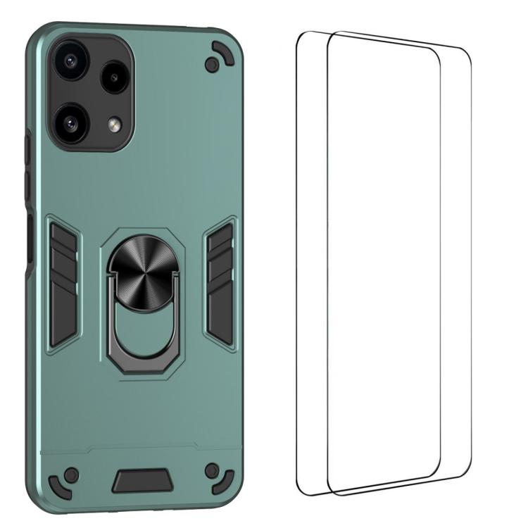 WANLONFENG Armor Kickstand Shockproof Phone Case with 2pcs Screen Films, For Nothing Phone 4a Pro, For Nothing Phone 4a, For Nothing Phone 3a Lite