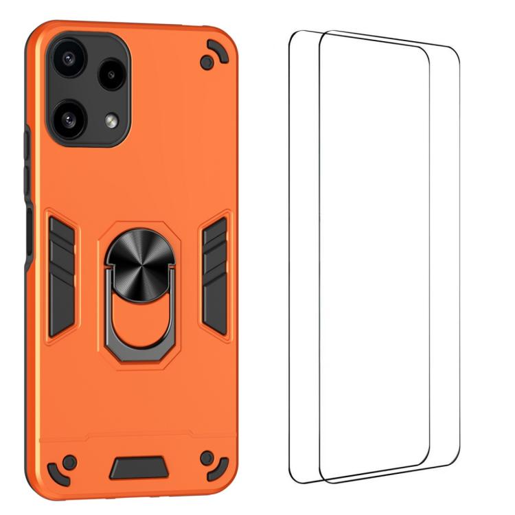 WANLONFENG Armor Kickstand Shockproof Phone Case with 2pcs Screen Films, For Nothing Phone 4a Pro, For Nothing Phone 4a, For Nothing Phone 3a Lite