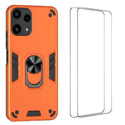 WANLONFENG Armor Kickstand Shockproof Phone Case with 2pcs Screen Films, For Nothing Phone 4a Pro, For Nothing Phone 4a, For Nothing Phone 3a Lite