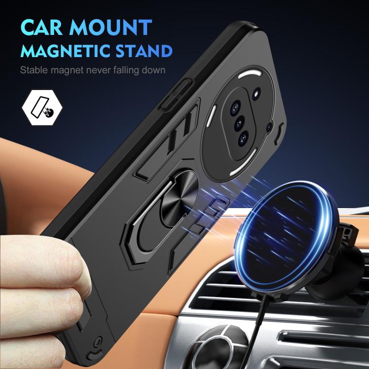 WANLONFENG Armor Kickstand Shockproof Phone Case with 2pcs Screen Films, For Nothing Phone 3a