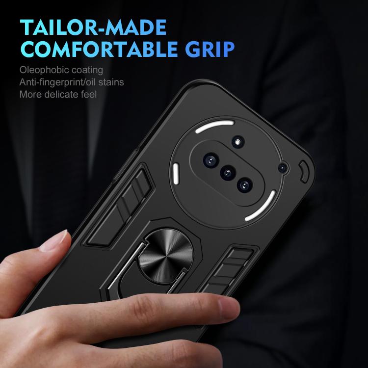 WANLONFENG Armor Kickstand Shockproof Phone Case with 2pcs Screen Films, For Nothing Phone 3a