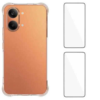 WANLONFENG Transparent Four-Corner Shockproof TPU Phone Case with 2pcs Screen Films, For Redmi A7 Pro 4G 171mm / Poco C85x 5G, For Redmi 15a 5G, For Redmi Turbo 5 Max / Poco X8 Pro Max 5G, For Redmi Turbo 5 / Xiaomi Poco X8 Pro 5G                      ...