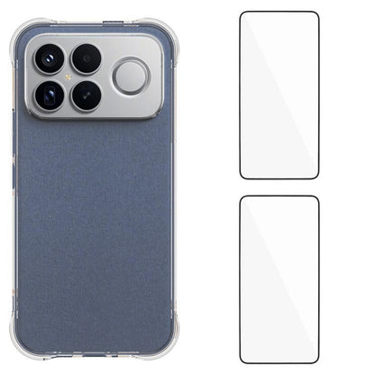 WANLONFENG Transparent Four-Corner Shockproof TPU Phone Case with 2pcs Screen Films, For Redmi A7 Pro 4G 171mm / Poco C85x 5G, For Redmi 15a 5G, For Redmi Turbo 5 Max / Poco X8 Pro Max 5G, For Redmi Turbo 5 / Xiaomi Poco X8 Pro 5G                      ...