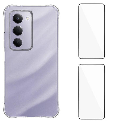 WANLONFENG Transparent Four-Corner Shockproof TPU Phone Case with 2pcs Screen Films, For Redmi A7 Pro 4G 171mm / Poco C85x 5G, For Redmi 15a 5G, For Redmi Turbo 5 Max / Poco X8 Pro Max 5G, For Redmi Turbo 5 / Xiaomi Poco X8 Pro 5G                      ...